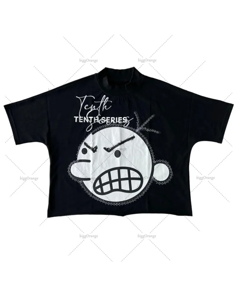 Camisetas de manga corta para hombres y mujeres, Tops de gran tamaño con estampado de Anime Retro, Harajuku de calle americana, moda Y2k, camisetas