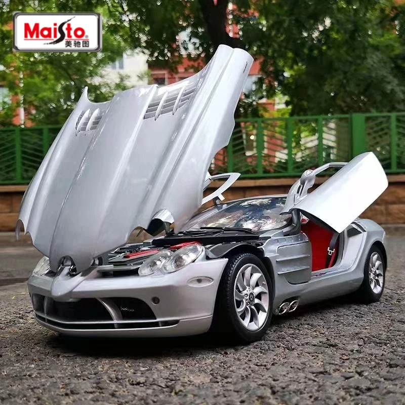 1:18 Mercedes-Benz SLR McLaren Alloy Car Model Diecasts Metal Toy Sports Car Model Simulation Collection Gifts