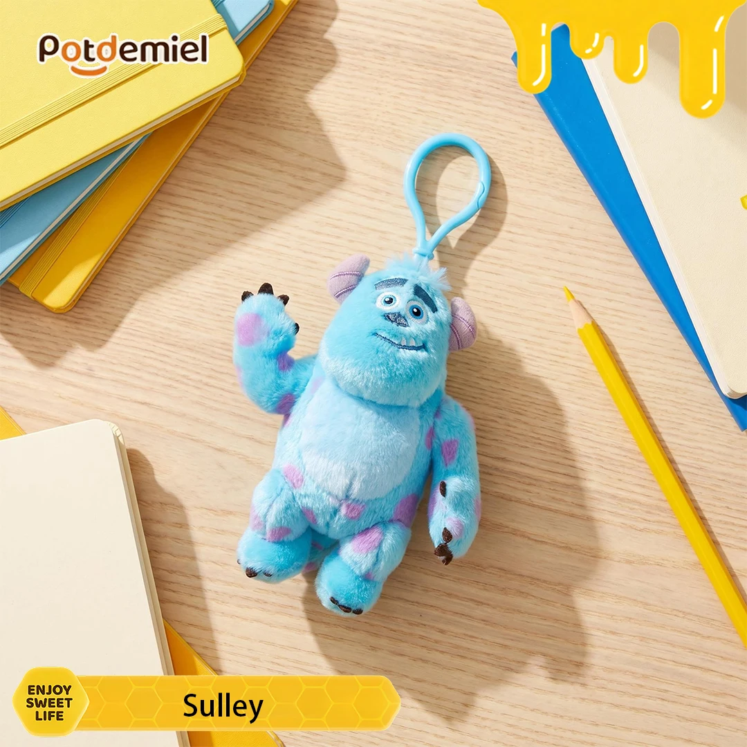 Potdemiel Disney Monsters Inc Sulley Plush Key Holder Monster Plush Doll Backpack Accessory Holiday Gift Bag Ornament Pendant - view 4