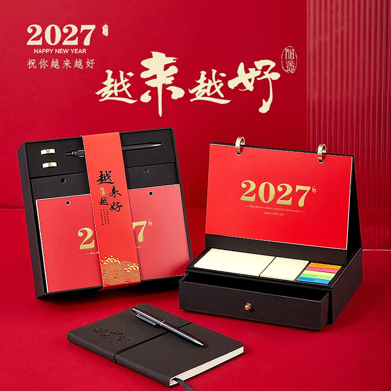 set-regalo-con-calendario-da-scrivania-2027-con-copertina-in-lamina-d’oro-e-pagine-per-la-pianificazione-mensile-organizer-da-scrivania-per-l’ufficio-ideale-per-le-attivita-aziendali