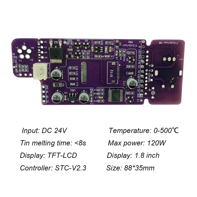 T12 V2.3 Controller Board C210 STC Chip Soldering Station Iron Tips 1.8 Inch Electric Tools Auto-Standby TFT-LCD Display