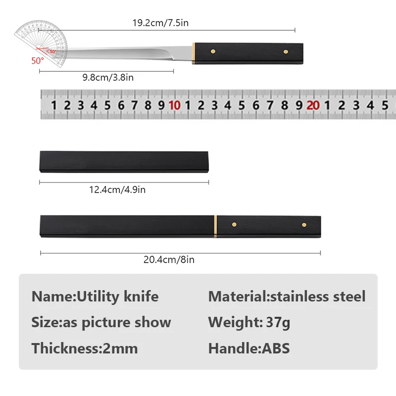 Stainless Steel Utility Knife Kitchen Meat Cleaver Pocket Knife Outdoors Fishing Knife Barbecue Cutting Vegetable Paring Tools