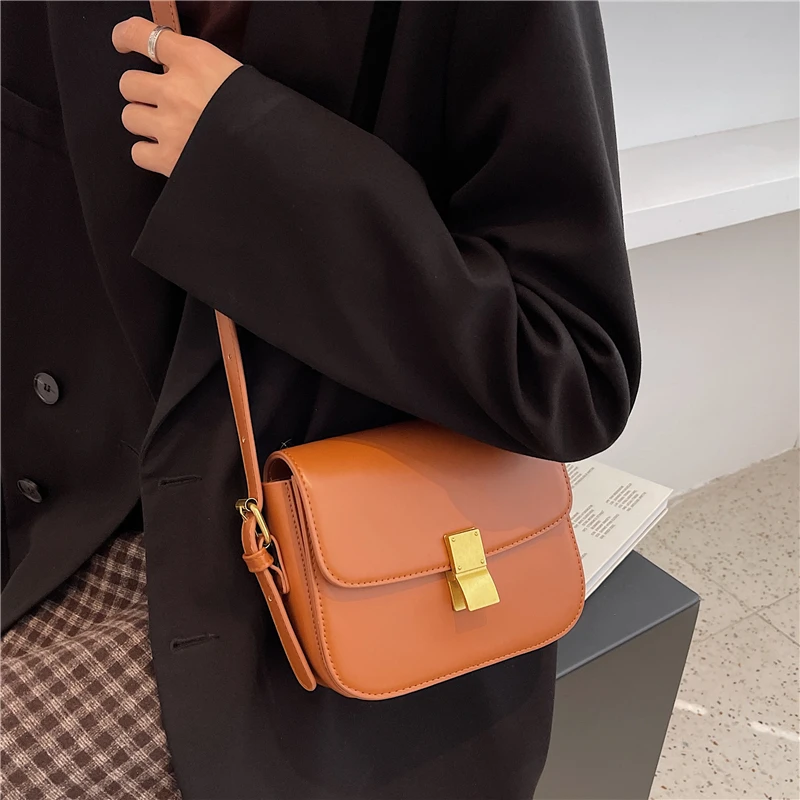 Toptrends Classic Box Small Shoulder Bags For Women 2024 New Trend Luxury Designer Flap Crossbody Bag PU Leather Ladies Handbags