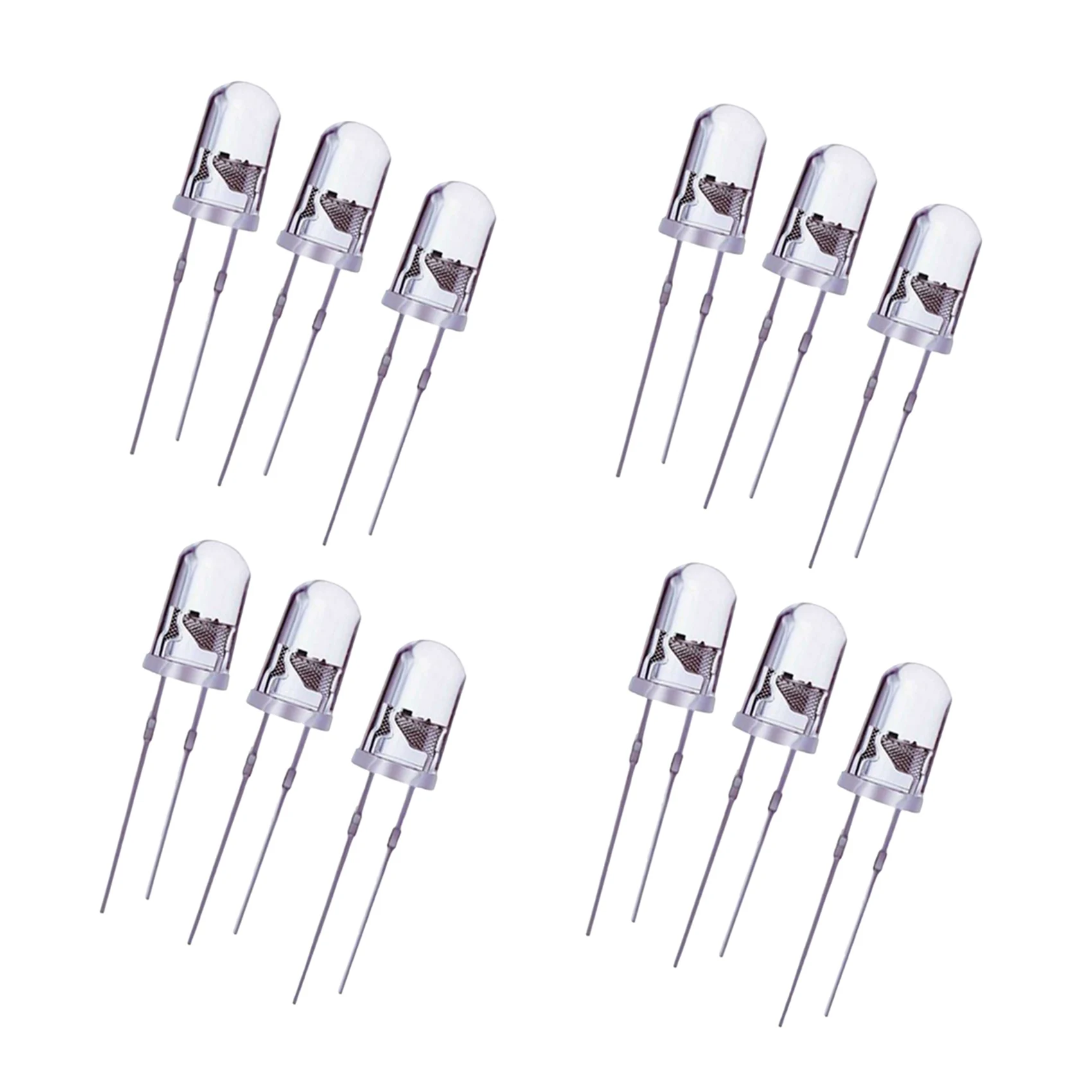TFORU-400Pcs/Lot 5Mm Round Purple Uv LED Diode Super Bright Water Clear LED Light Lamp Purple Color