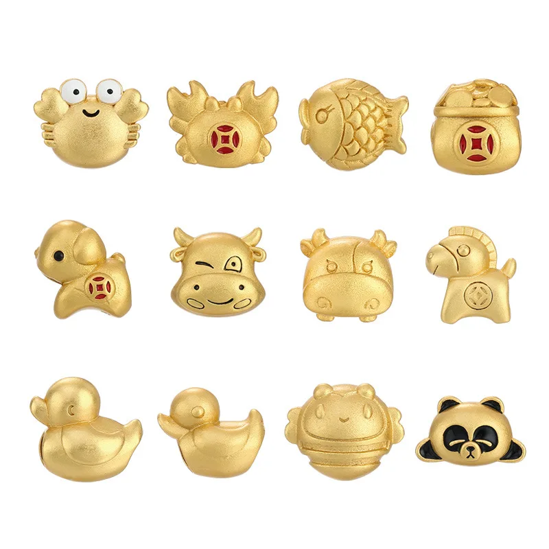 Luxury Gold Color Plated Brass Crab Duck Panda Charms Pendants High Quality Copper DIY Necklace Bracelet Jewelry Accessories