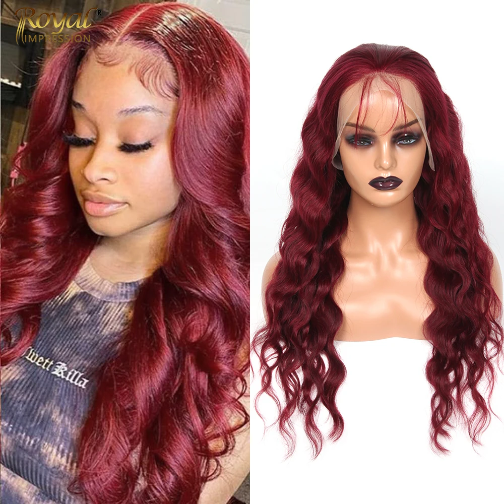 

12A Burgundy 99J Body Wave 13×4 HD Lace Front Human Hair Wigs Brazilian 100% Virgin Swiss Lace Frontal Wig Preplucked Remy Hair