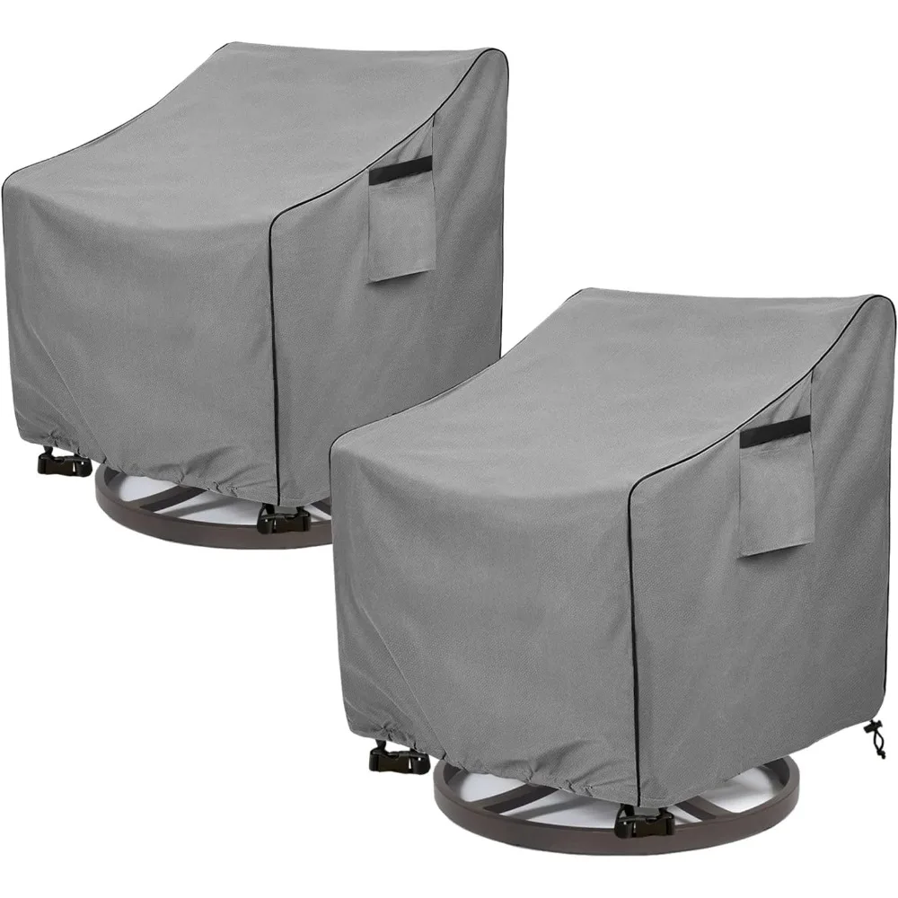 

Waterproof Outdoor Swivel Chair Covers Set of 2, Patio Furniture Protection, 30W x 34D x 38.5H