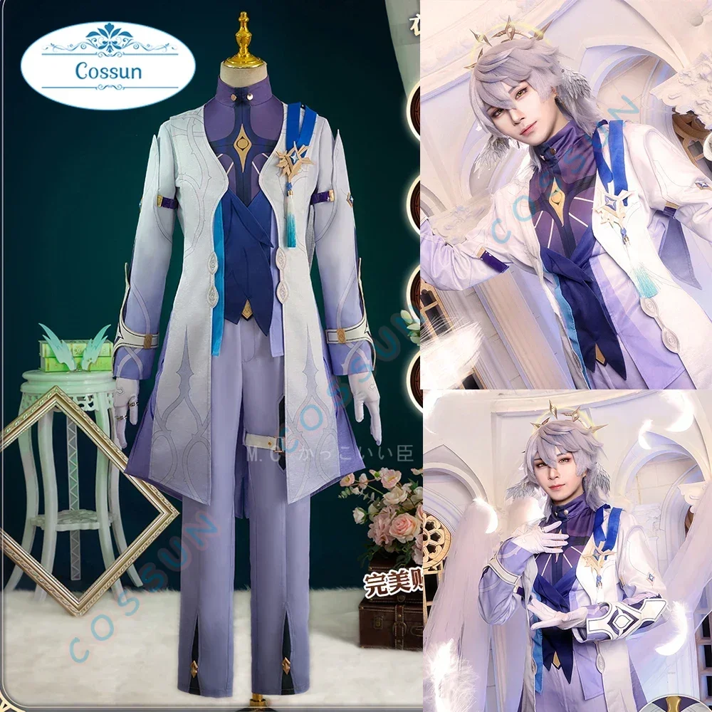 Honkai: Star Rail Sunday Costume Halloween Game Suit Handsome Outfits  Uniform Set Trench Pants Gloves Hairpins Rings Ear Clips