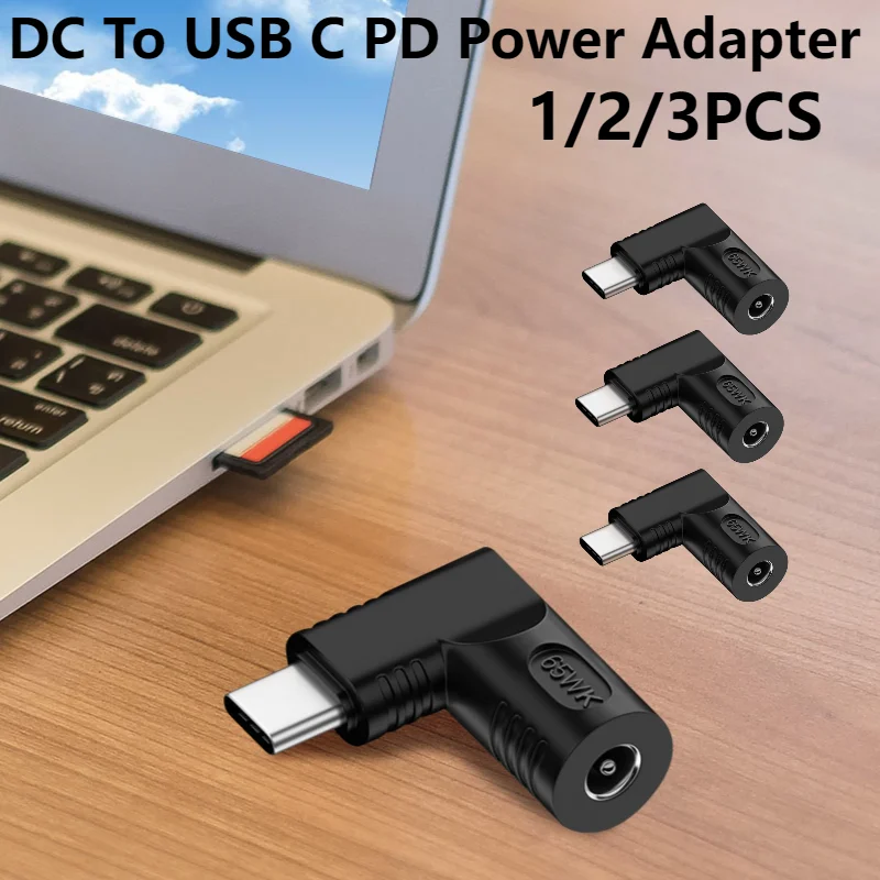 65 واط تيار مستمر إلى النوع C جاك التوصيل التعرف التلقائي محول الشحن محول ل Xiaomi سامسونج هواوي للهاتف المحمول اللوحي