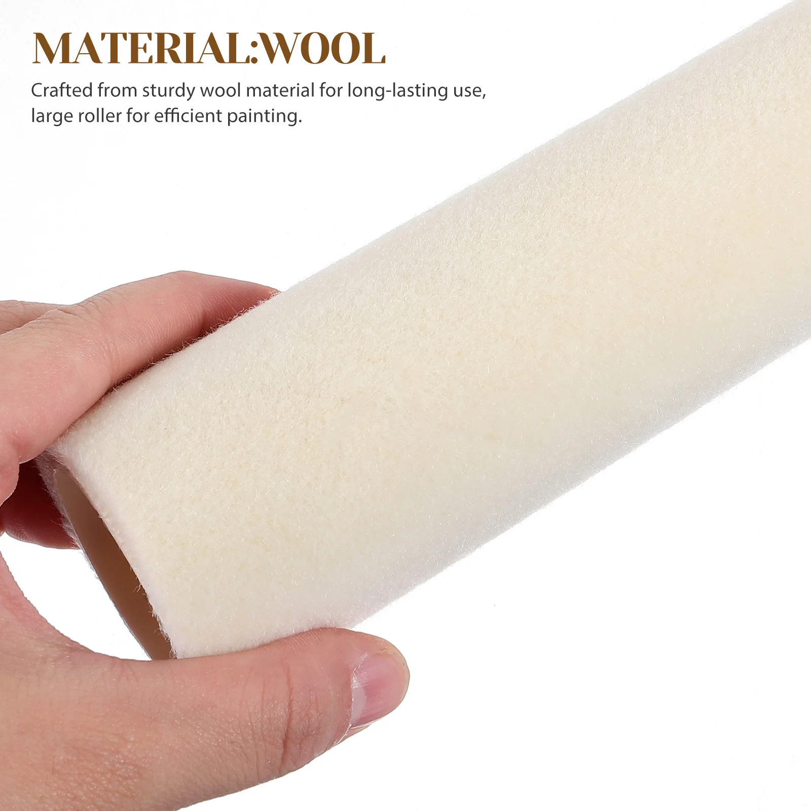 

6Pcs Paint Roller Covers Wool Material Large Nap Detachable Design Easy Use Wall Painting Supplies Roller Refills