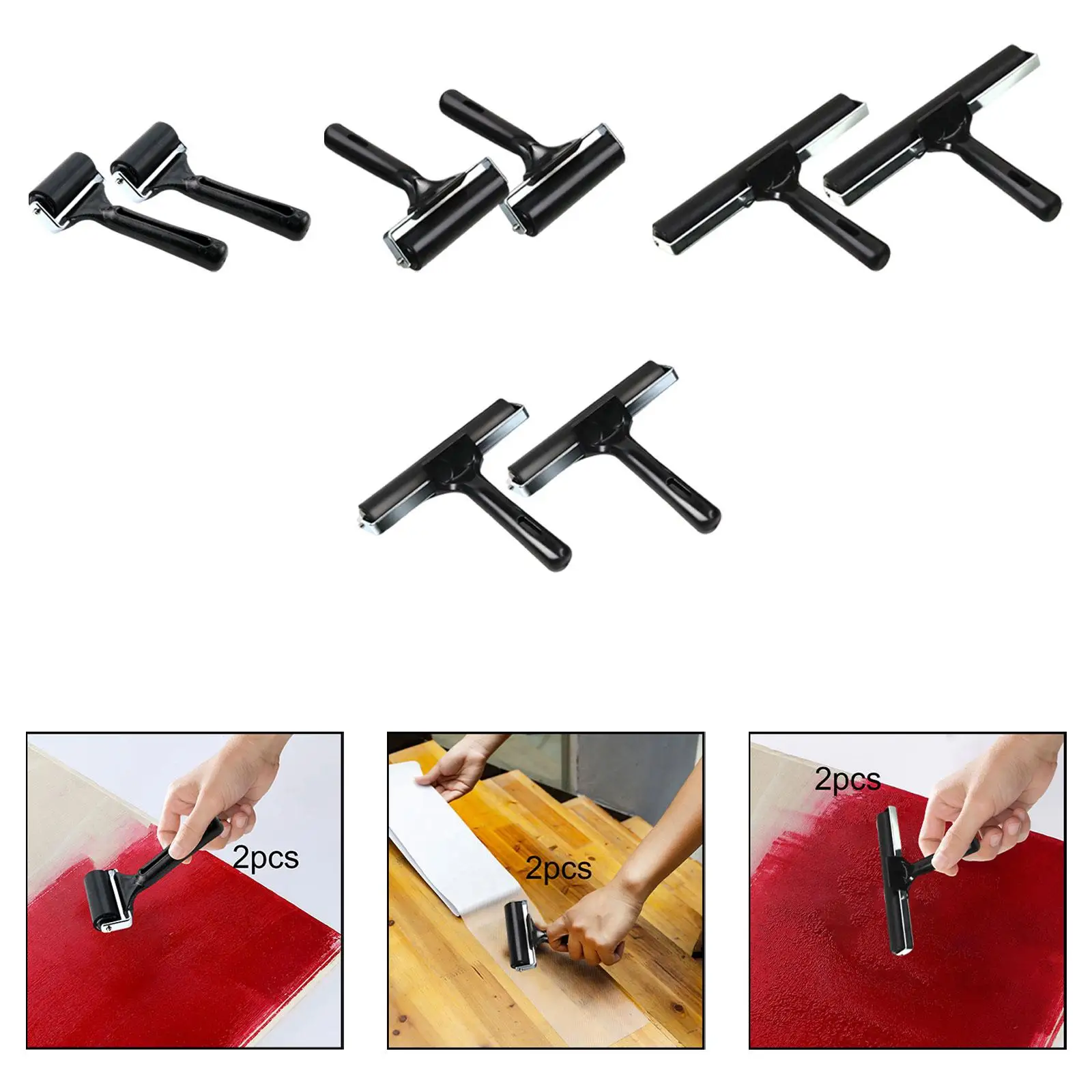 

2x резиновые ленты Brayer, ролик для печати, плоский ролик для печати, чернил и