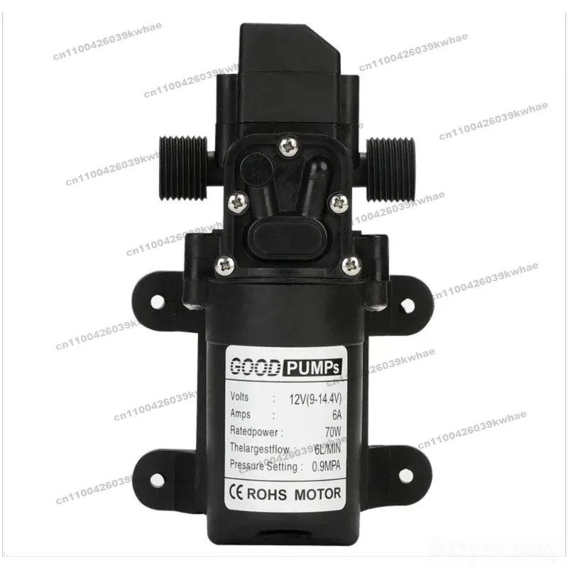 For Automatic Flow Switch 6L/Min 12V 130PSI Automatic Diaphragm Water Pump Small Safe High Pressure Self-priming Pump