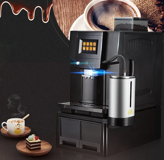 

CLT-Q006 Intelligent One Click Fancy Coffee Machine Fully Automatic Commercial High Pressure Grinding Bean Integrated Italian St