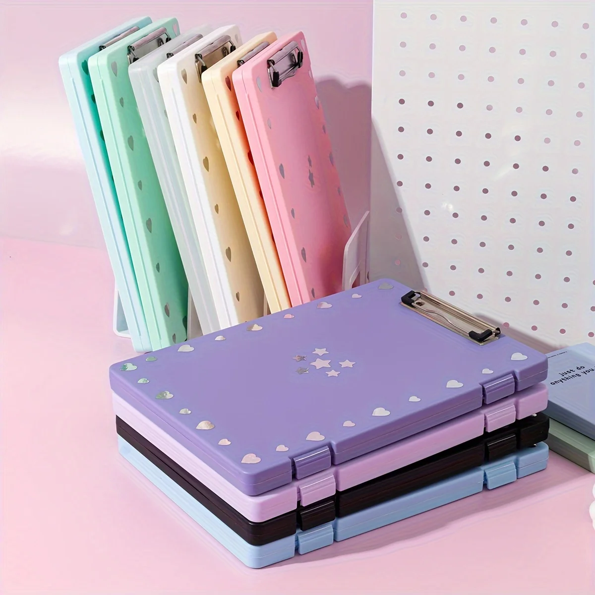 صندوق منظم مجلد الملفات مقاس A4 - مادة PP متينة، سعة كبيرة لامتحانات الطلاب، وسادات الكتابة، أوراق الاختبار، والملصقات