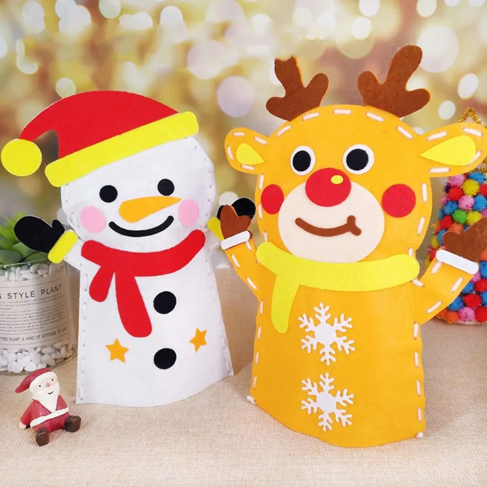 Bonito fantoches de mão não tecido náilon plástico ferramentas de ensino do jardim de infância auxiliares de ensino animal diy artesanato aniversário