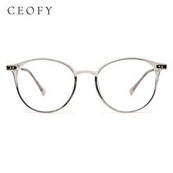 Ceofy Women Eyeglasses Frame Round Vintage Optical Myopia Regular Prescription Ultra-Light Popular Ins Glasses Frame