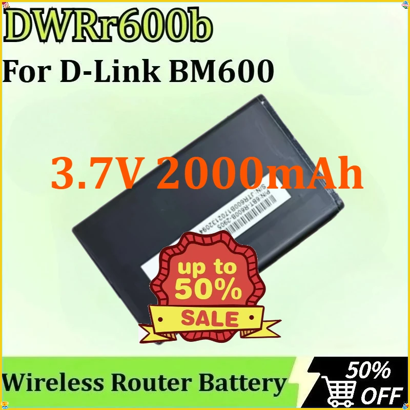 

For D-Link BM600 DWRr600b Wireless Router Battery Newly Upgraded DWRr600b Replacement Battery 3.7V 2000mAh 7.4Wh
