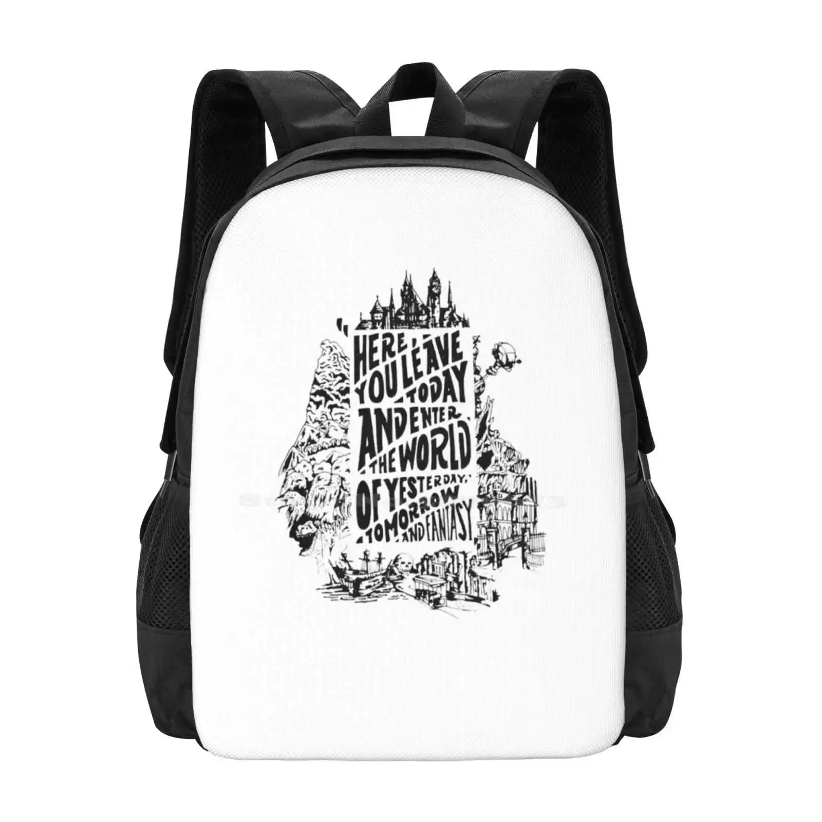 

You'll Be In My Heart ( On White ) Pattern Design Laptop Travel School Bags Typography Tumblr Fantasyland Park Aesthetic Cute