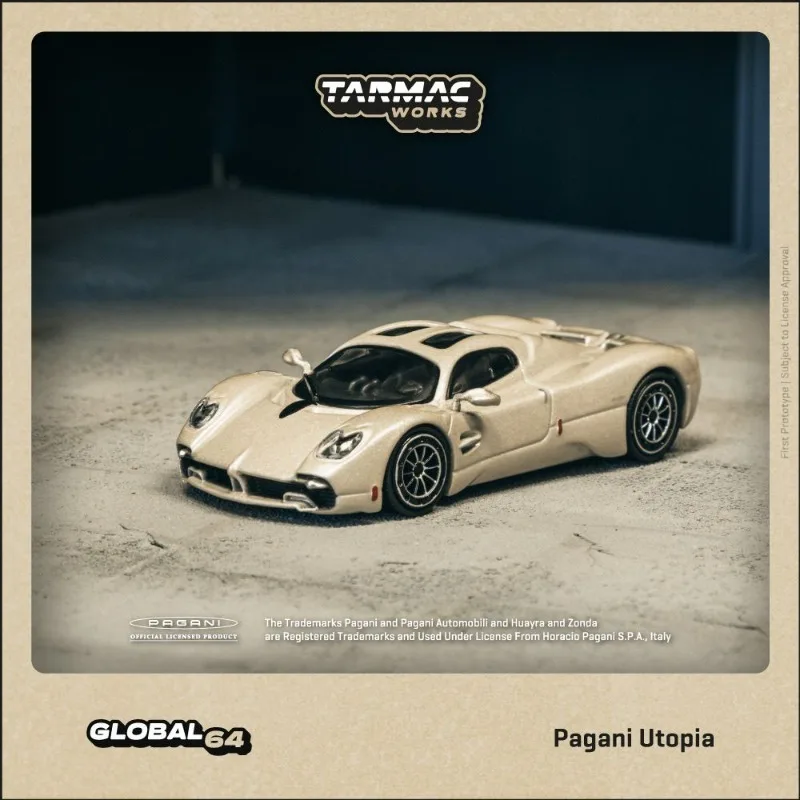 TARMAC WERKT 1/64 Pagani Utopia Rinascimento Legering Motorvoertuig Speelgoed spuitgieten Metalen Model Collectie Jongen Kerstcadeaus
