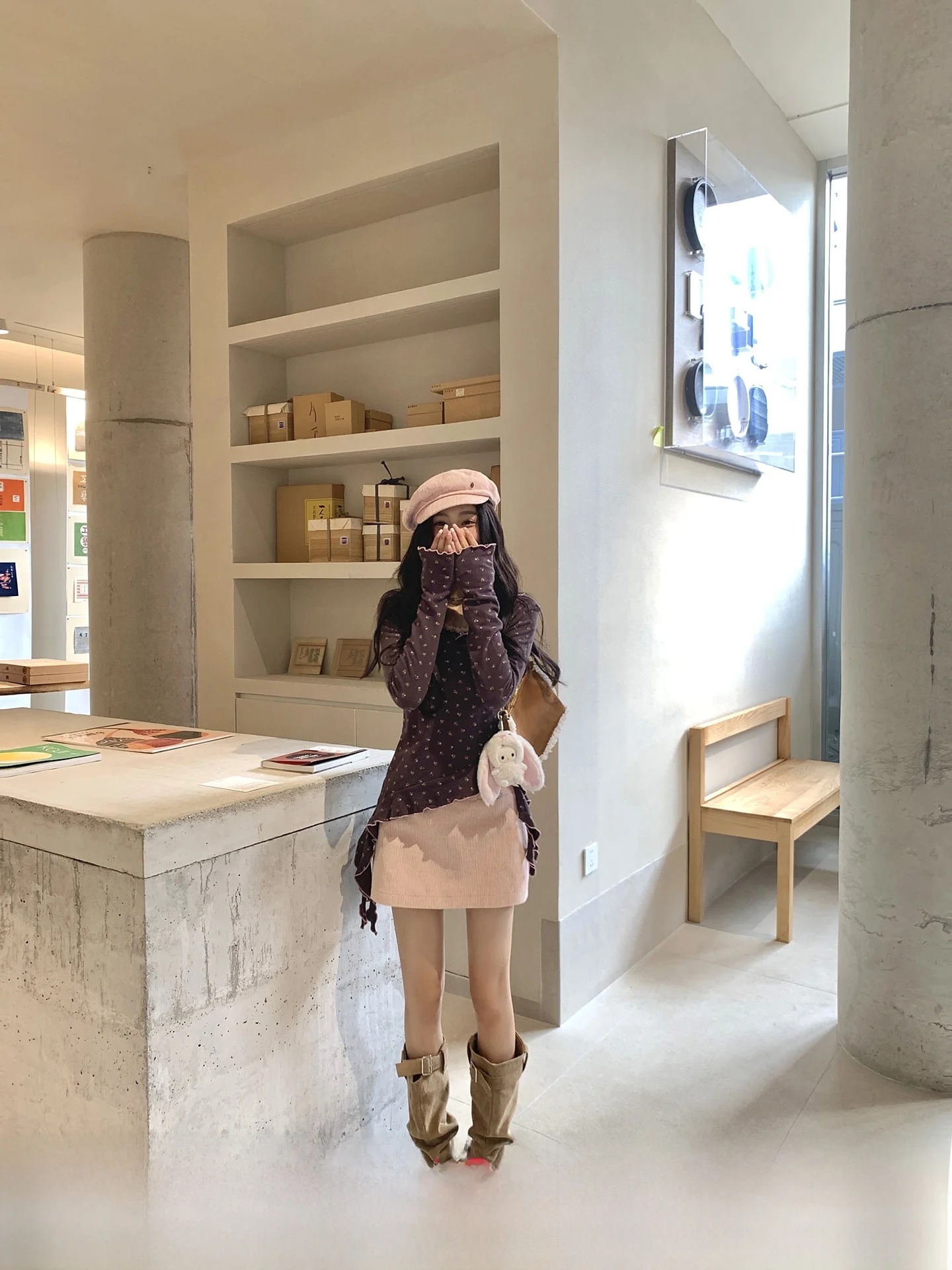 

Anneop Sweet Heart Irregular Floral Long Sve Women's T-irt Slim Fit oulder Appropriate Casual Sle Spring