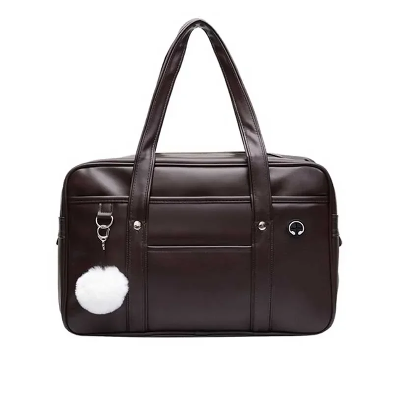 اليابانية عادية بولي PU حقيبة كتف طلاب المدارس الثانوية حقيبة مدرسية حقيبة يد أنيمي موحدة حقيبة حمل الحقائب للنساء Bolsos