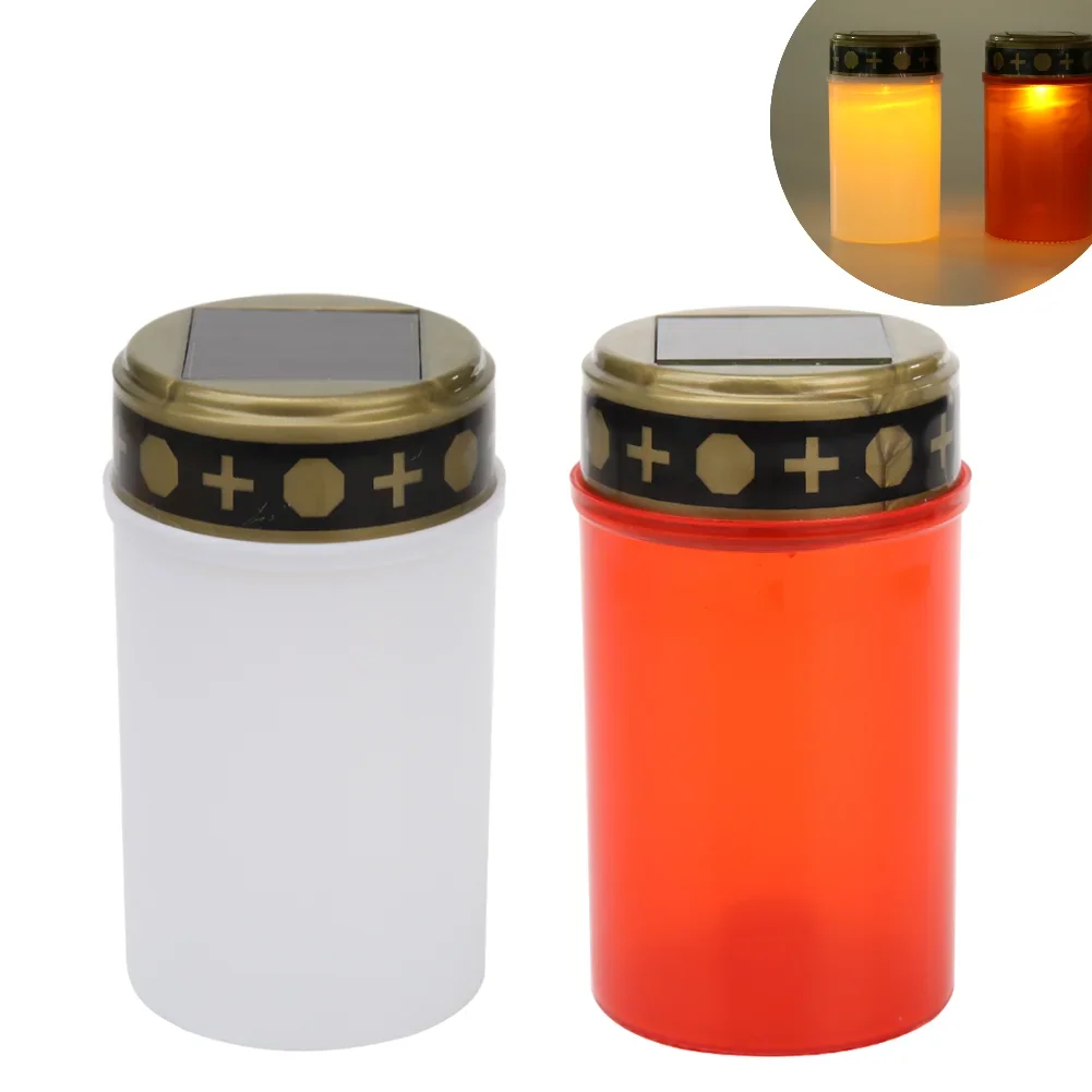 

Електронная светодиодная лампа-свеча Cemetery Ritual, беспламенная солнечная энергия, декоративная чайная лампа, свеча на солнечной энергии