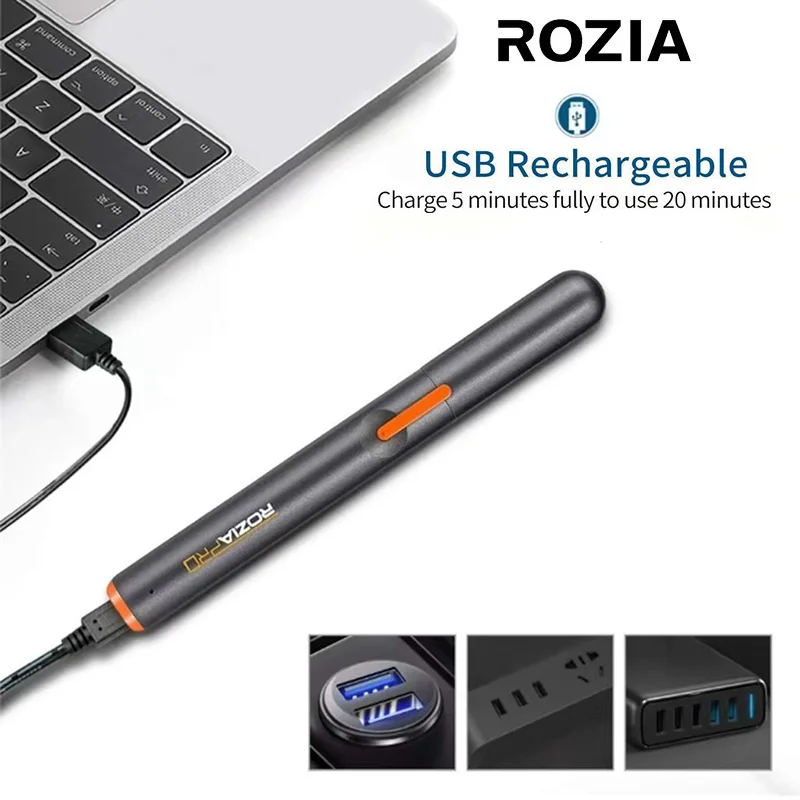 

ROZIA USB Rechargeable Nose Ear Hair Trimmer Electric Removal Clipper Razor Shaver Trimmer Epilators High Quality Eco-Friendly