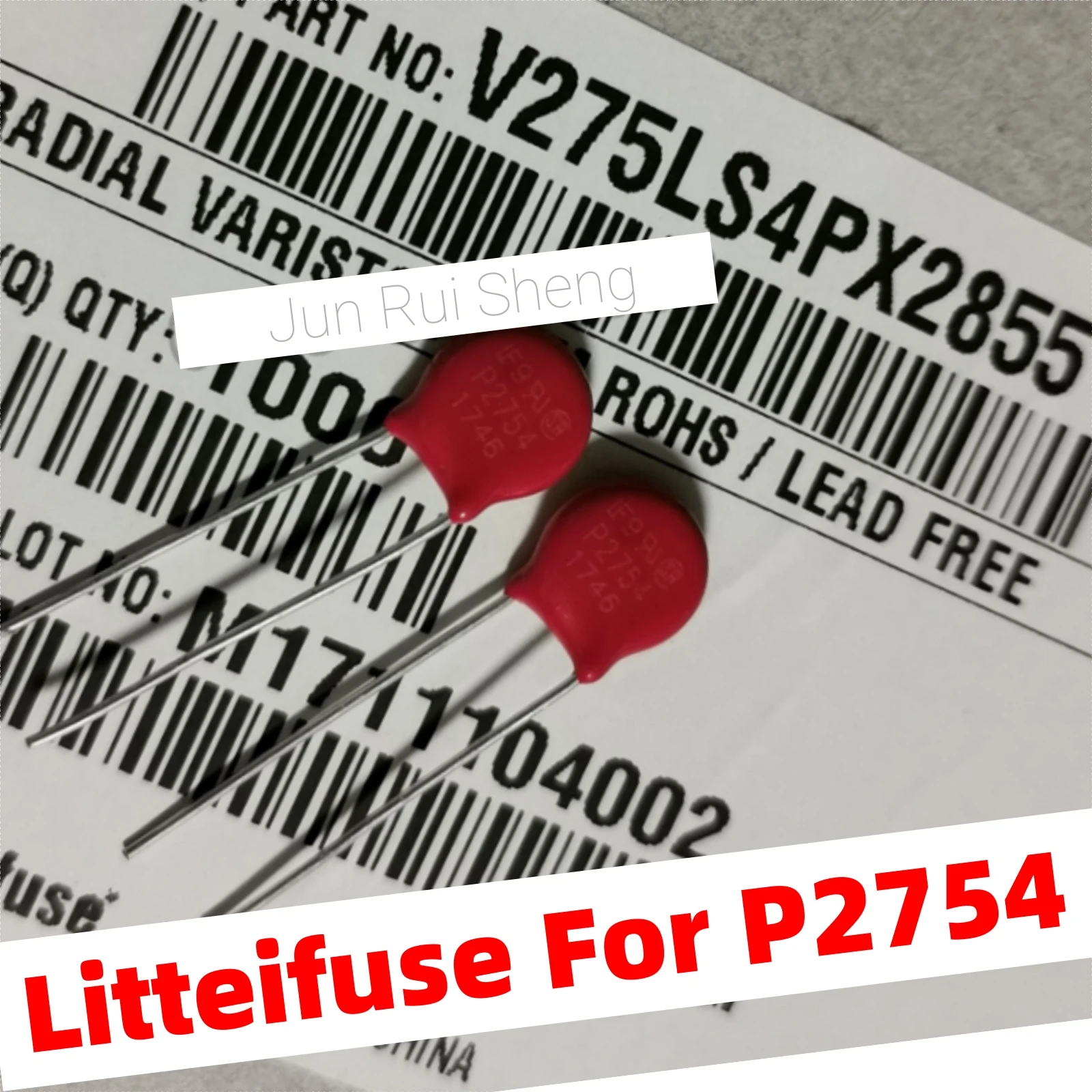 1/10/20PCS Original Litteifuse V275LS4PX2855 P2754 Red Varistor 430V 1.2KA DISC 7MM Rheostat AC275 DC369 80pF MOV TVS V275LS4P