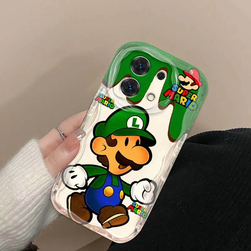 M-Marios شعبية الكرتون الفن ل Xiaomi Redmi ملاحظة 14 13 12 12S 11 10 9 9S 8 Pro زائد 4G 5G موجة النفط غطاء لينة جراب هاتف #3