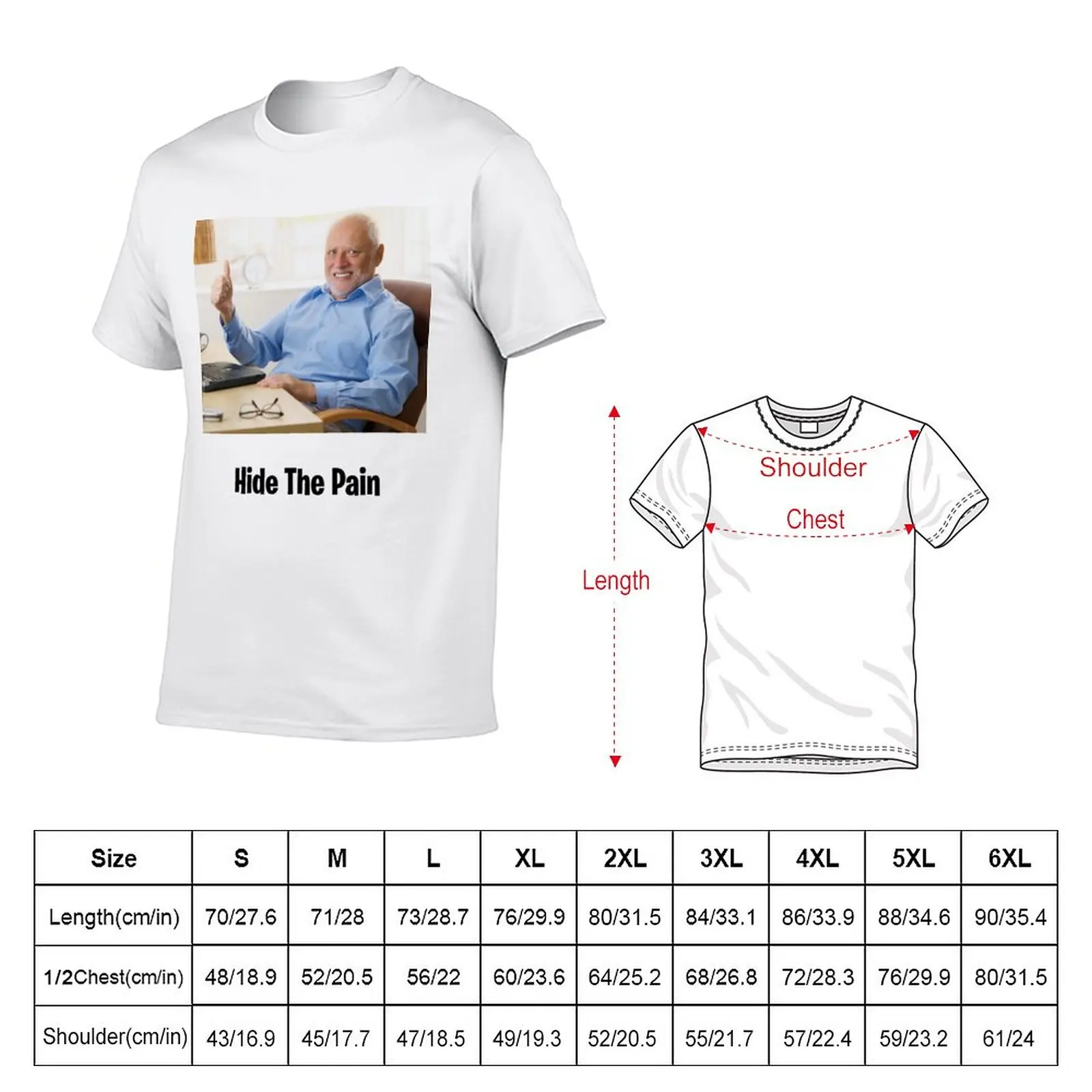 New hide the pain harold T-Shirt plus size tops t shirt man vintage t shirt sublime t shirt T-shirt men