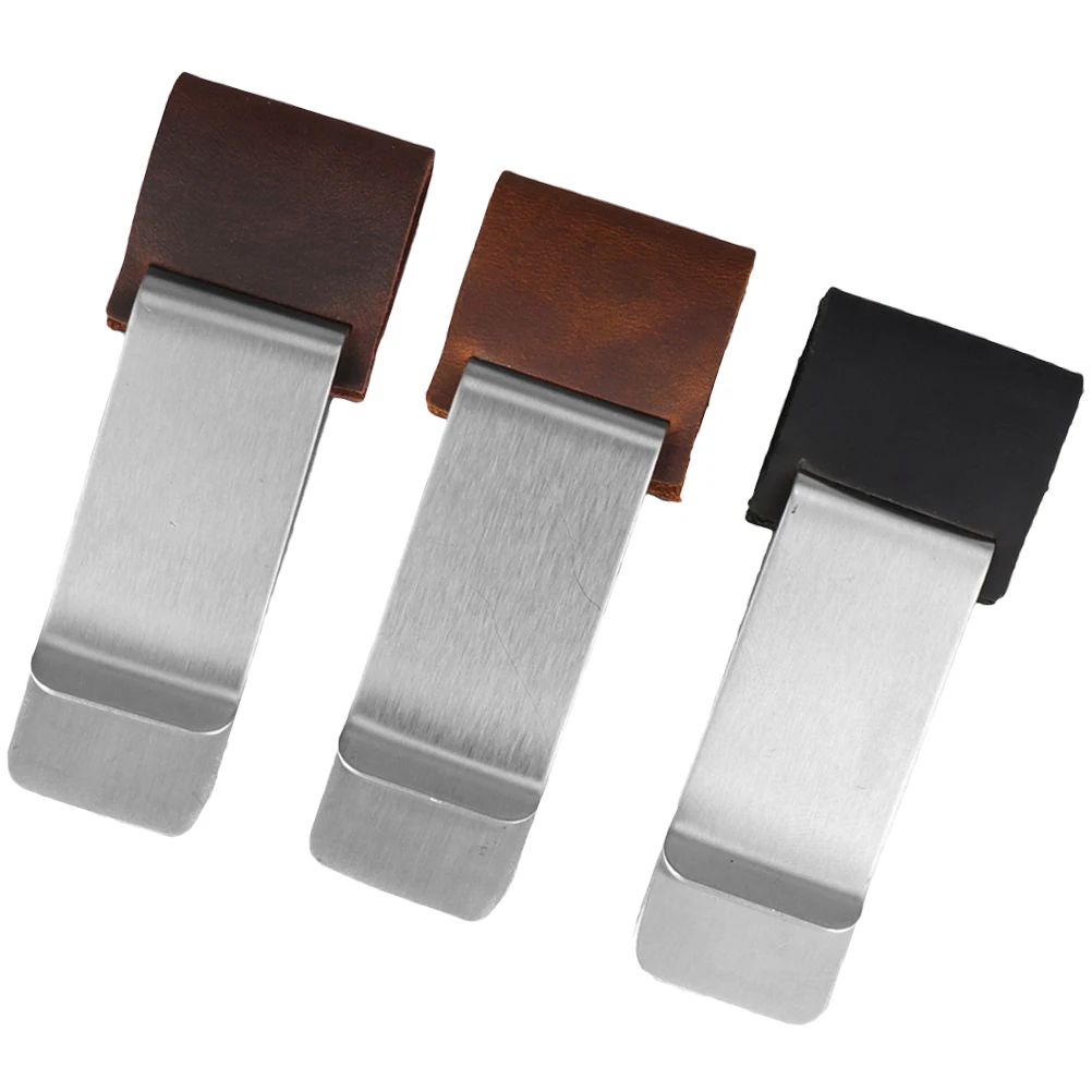 

3 Pcs Notebook Stainless Steel Clip Pen Pencil Case Metal Holder Holders