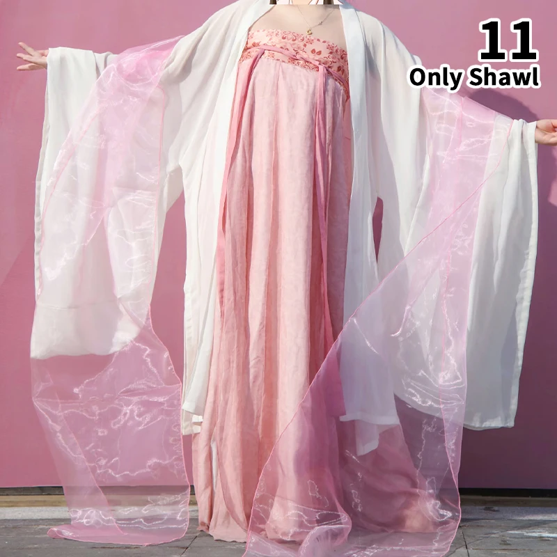 Chinese oude danskostuum 4M traditionele opera streamer Hanfu lange sjaal Dunhuang Fairy Dance podiumvoorstelling zijden lint
