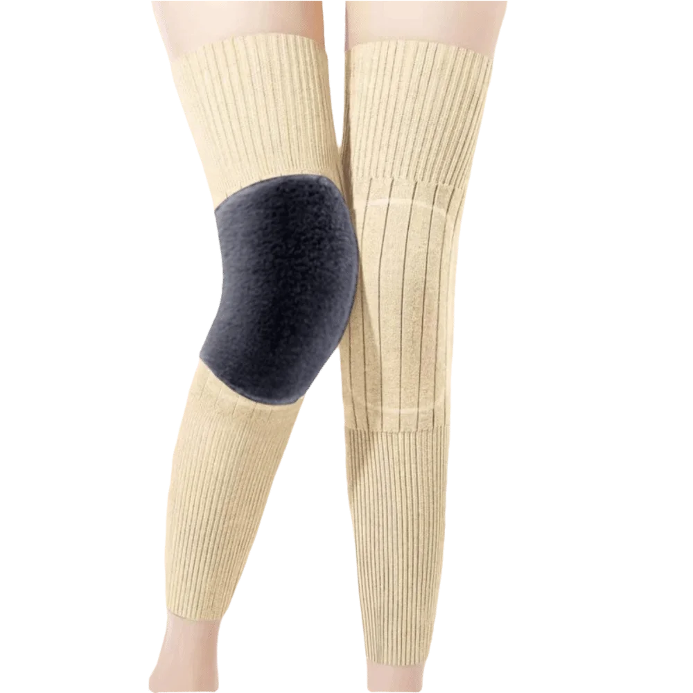Cold-proof Warm Knee Pads with Straps Windproof Soft Thermal Leg Warmers Elastic Comfortable Winter Knee Cover Arthritis