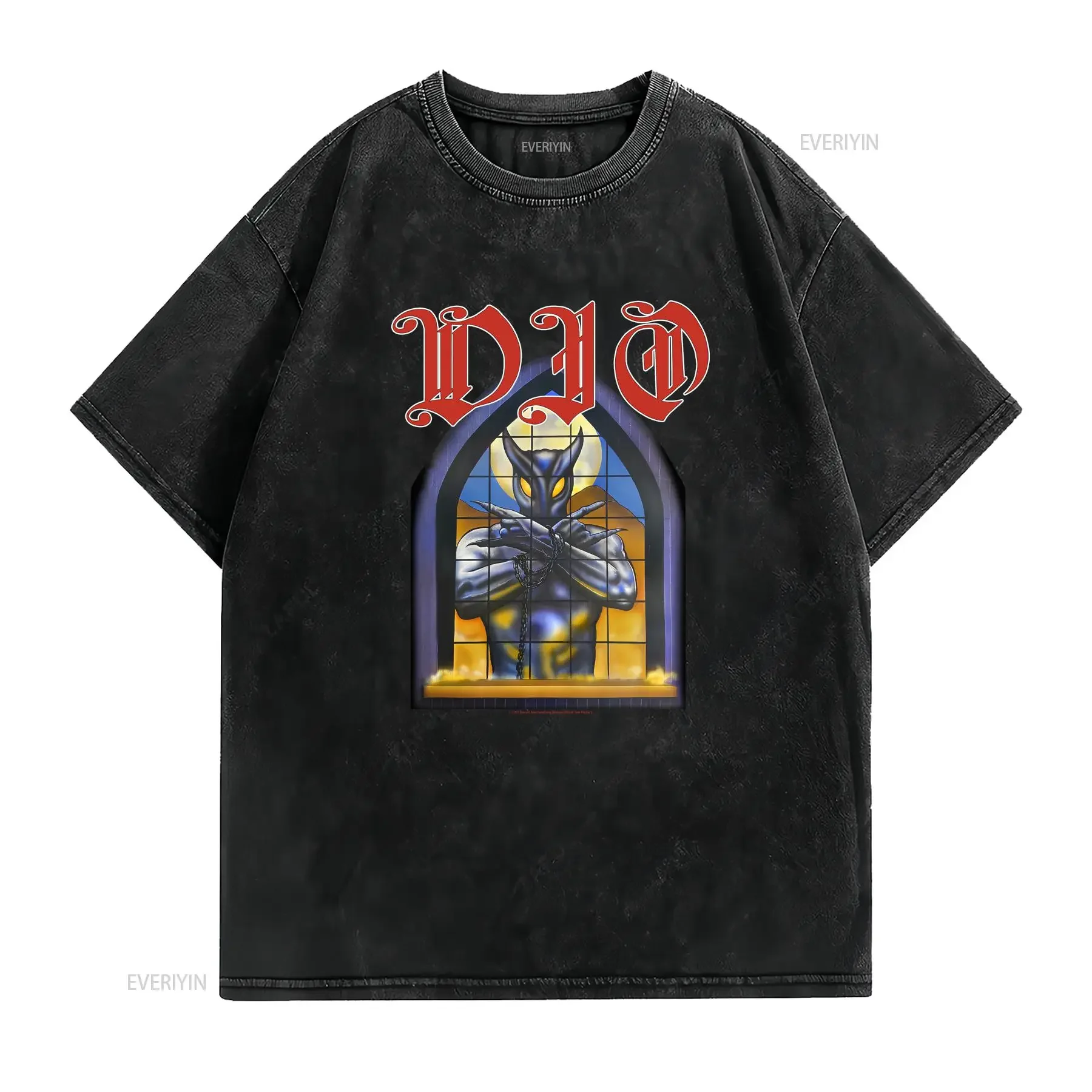 Dio Band 70s American Tour Black T shirt Reprint tee Sizes S 5XL NH20982 vintage Washed Top For Everyday Wear designer clothes