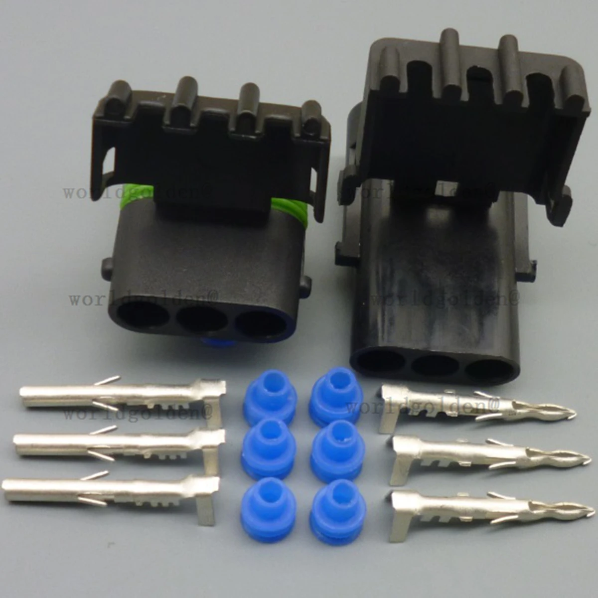 Conector automotriz impermeable de 3 pines 12015793 12010717 para GM, para conectar la lámpara y el cableado del sensor para reemplazar los conectores originales desgastados.