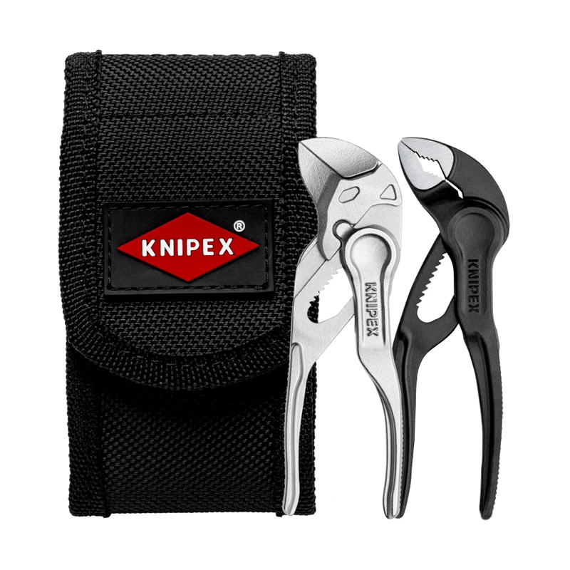 KNIPEX Tool 00 20 72 V04 XS Mini Water Pump Pliers Set With Belt Pouch 8700100|8604100