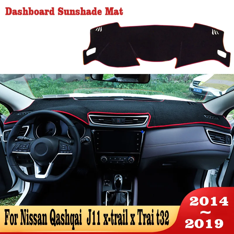 

For Nissan Qashqai J11 X-trail X trail T32 2014-2019 Car Dashboard Cover Dash Mat Sun Shade Instrume Panel Carpets Accessories