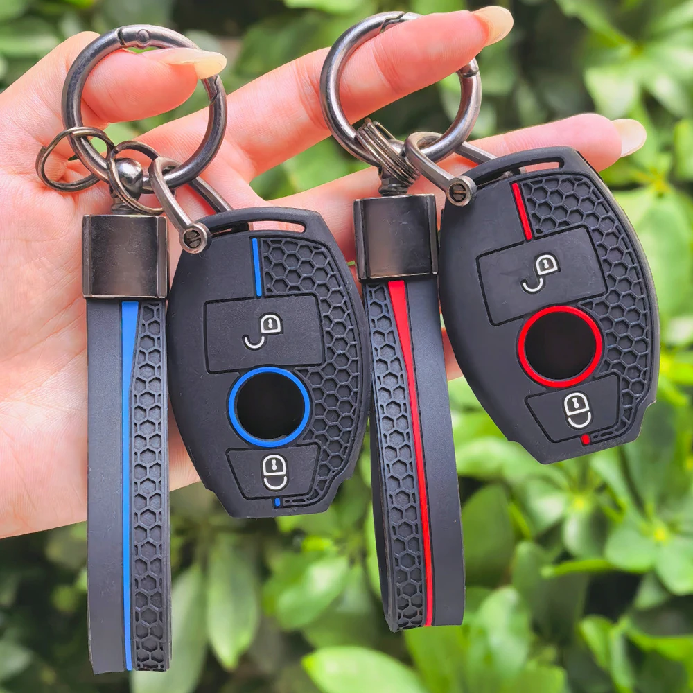 Car Key Case Cover Shell Fob For Mercedes Bnez CLA GLC GLA GLK W203 W210 W211 W204 W176 A B C E R Class AMG Accessories