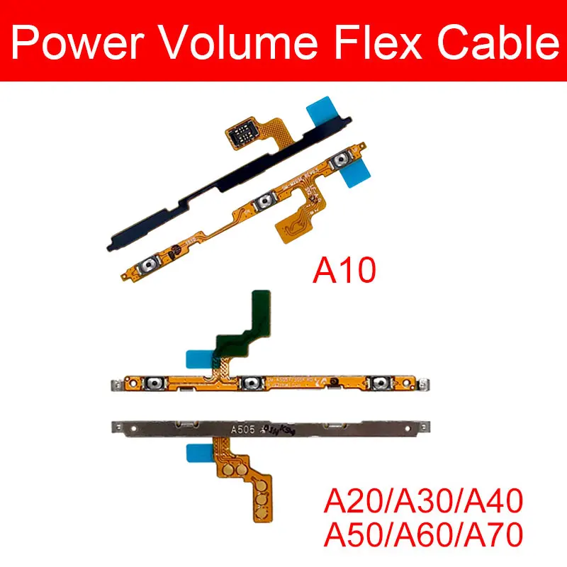 Power Volume Flex Cable For Samsung Galaxy A10 A20 A30 A40 A50 A60 A70 A90 A105 A205F A305F A405F M10 M20 M30 M105 M205 M305