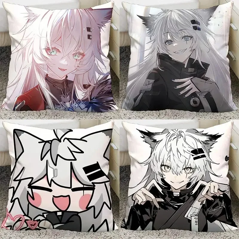 Game Anime Arknights Lappland Plush Pillow and Pillowcase Double Sided Pattern Throw Pillows 40x40cm