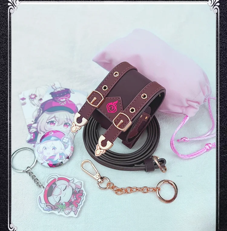 Чехол для наушников аниме Genshin Impact Klee для косплея, школьная сумка, чехол для наушников с героями мультфильмов, милый деликатесный декоративный подарок амбисит