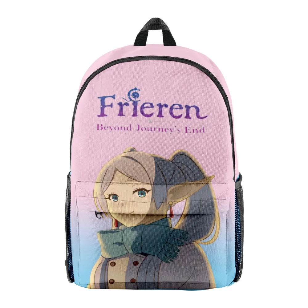 

Trendy Popular Novelty Frieren Bookbag Notebook Backpacks 3D Print Oxford Waterproof Boys/Girls Travel Backpacks