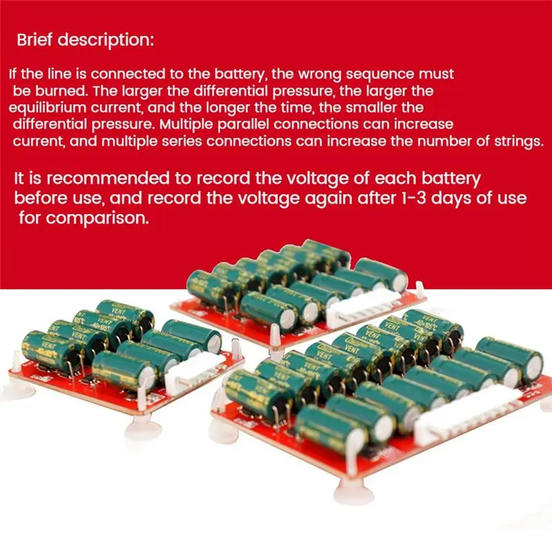 (ABDH) 3A Whole Group Balancer Active Lithium Li-Ion Lifepo4 Battery Equalizer Energy Transfer Capacitor BMS Board-4S