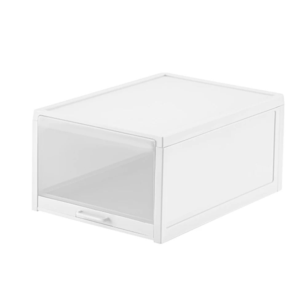 

Dustproof Shoe Storage Box Stackable PET Material Thickened Shoes Container Sneaker Bin Save Space Under Bed