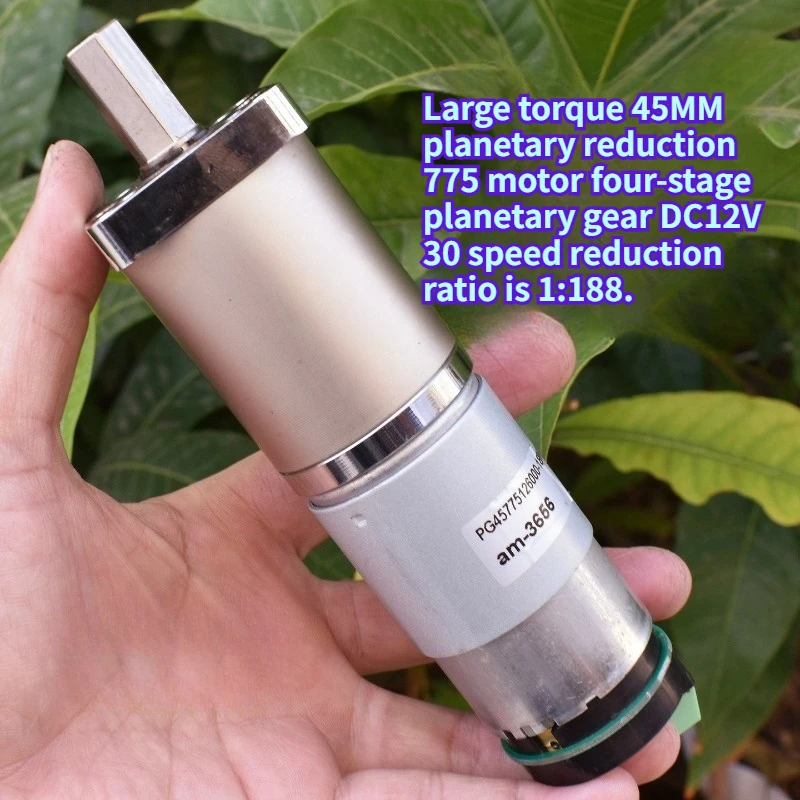 Super-torque 775 Planetary Reduction Motor DC12V30 Turns To Four-stage Planetary Gear Reduction Ratio of 1:188.