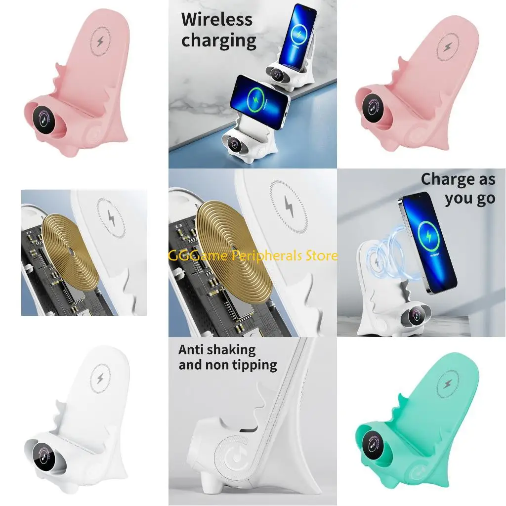 

U55B Wireless Charging Stand 15W Phone Fast Charging Dock Holder for 16 15 14 13 Cellphone Stand Base Multifunctional
