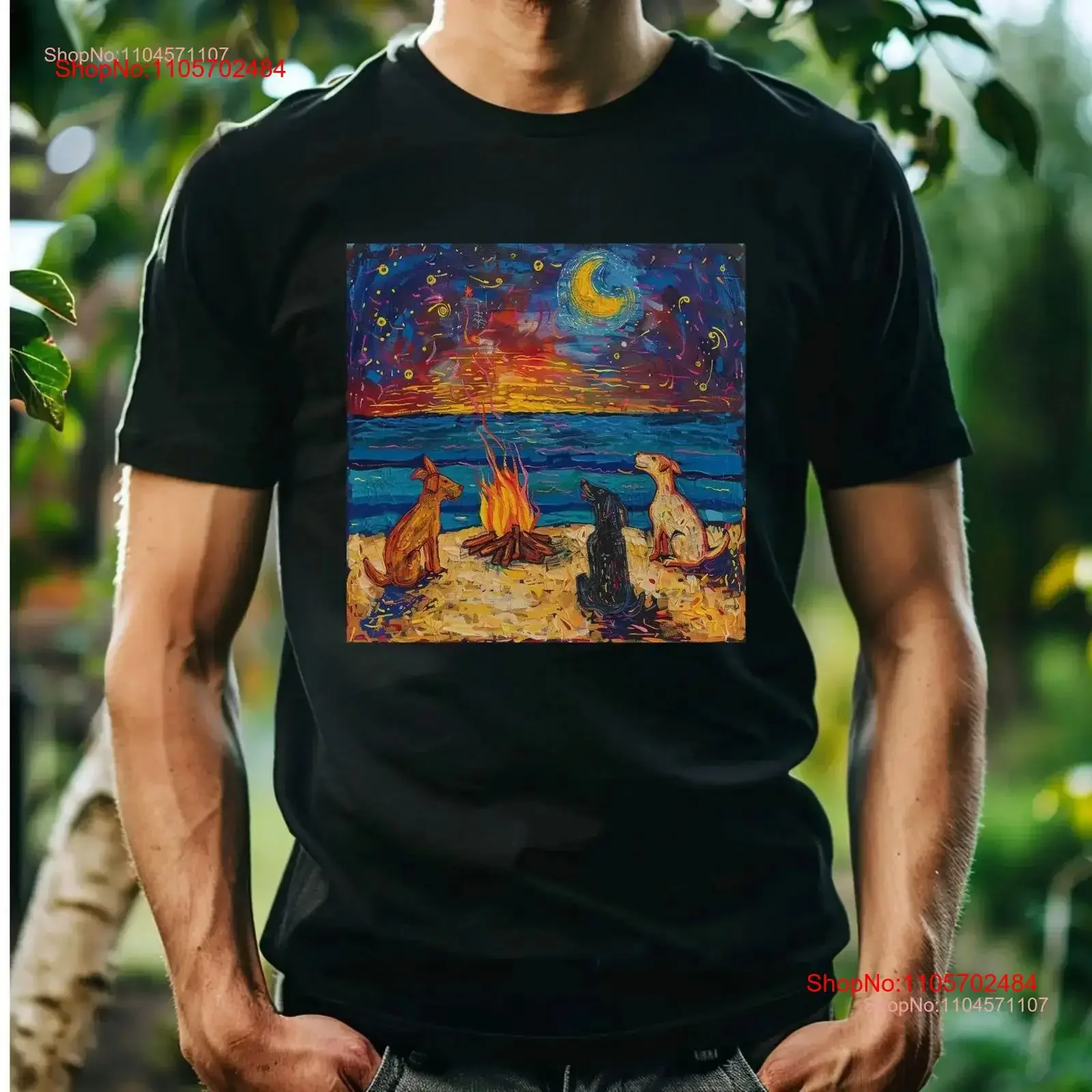 Dog Bonfire T Shirt Lover Artistic Apparel Unique vintage Washed Stylish Versatile Soft Slightly designer clothes streetwear