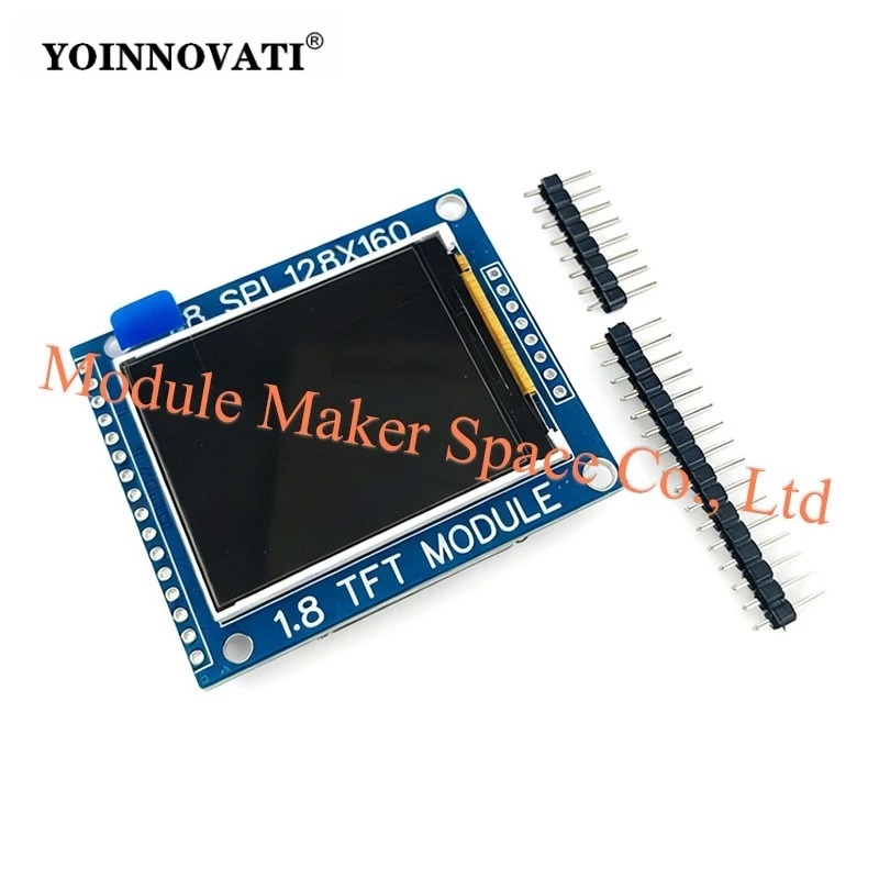 1,8-дюймовый последовательный SPI TFT LCD-модуль дисплея с адаптером PCB IC, матрица 128x160 точек, 3,3В/5В, совместимый с интерфейсом IO, LCD1602 для Arduino