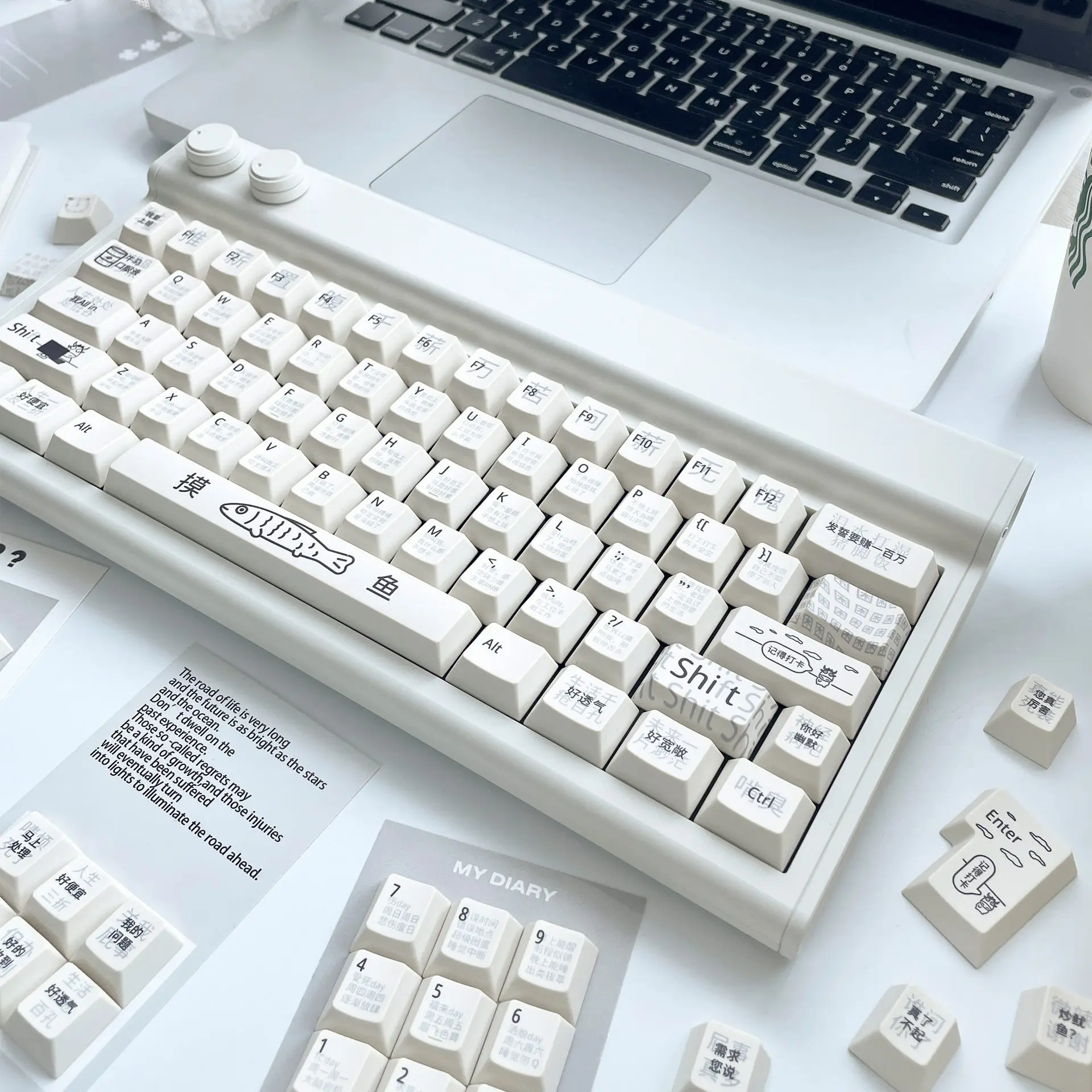 All natural cool keycaps mechanical keyboard original factory highly sublimated PBT