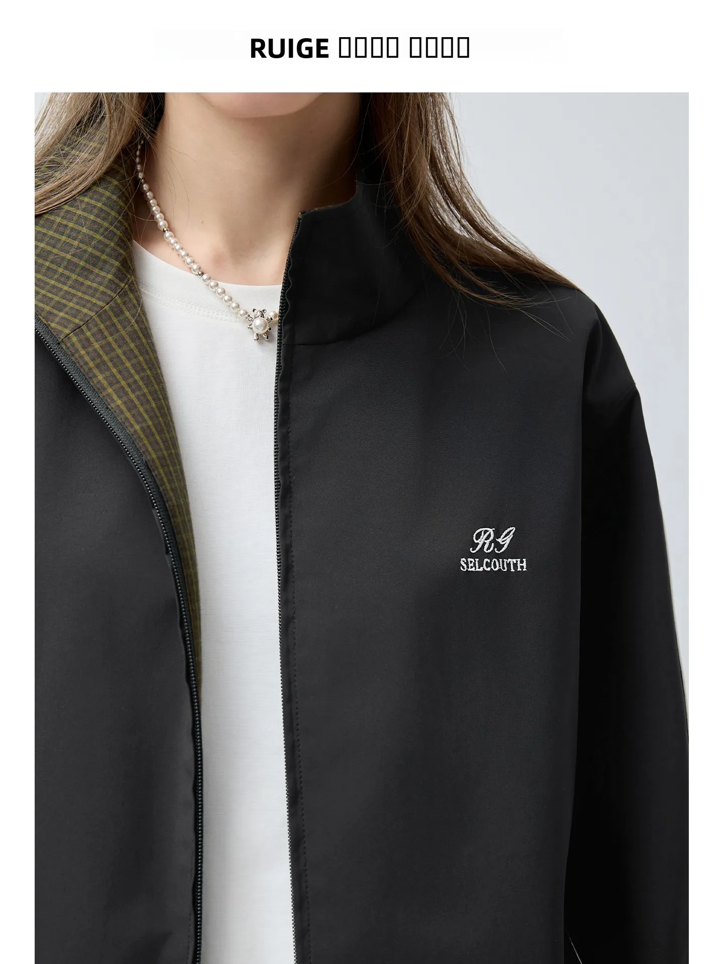 Cappotto casual da donna Rui Plus Size, nuovo modello a quadri, sportivo, snellente, primaverile, vestibilità ampia, taglie forti